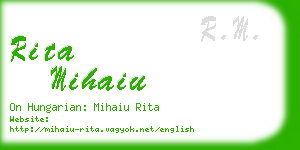 rita mihaiu business card